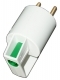 AdaFMSectFR-T/F4-V Adapter - przejściówka, wtyk sieciowy z wyprowadzonym stykiem PE na gniazdo bezpieczne 4mm, ELECTRO-PJP, TYP F nie pasuje do gniazd schuko, WYPRZ